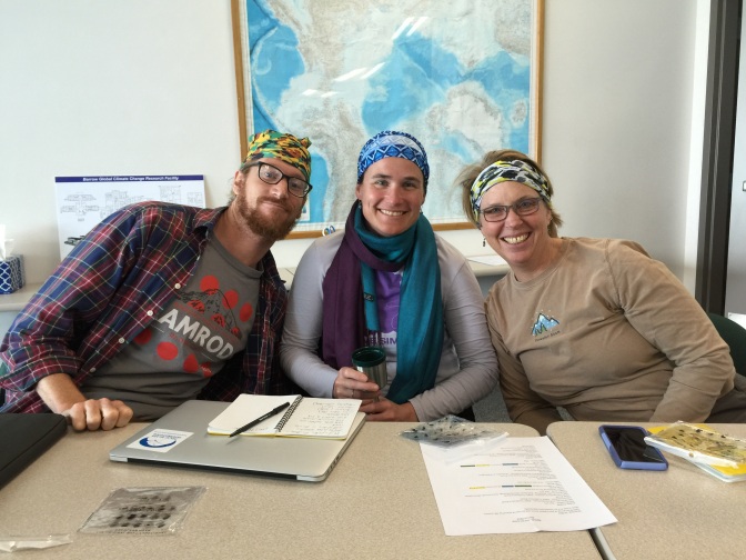 Ed, Jen, and Laura with their camp bandanas